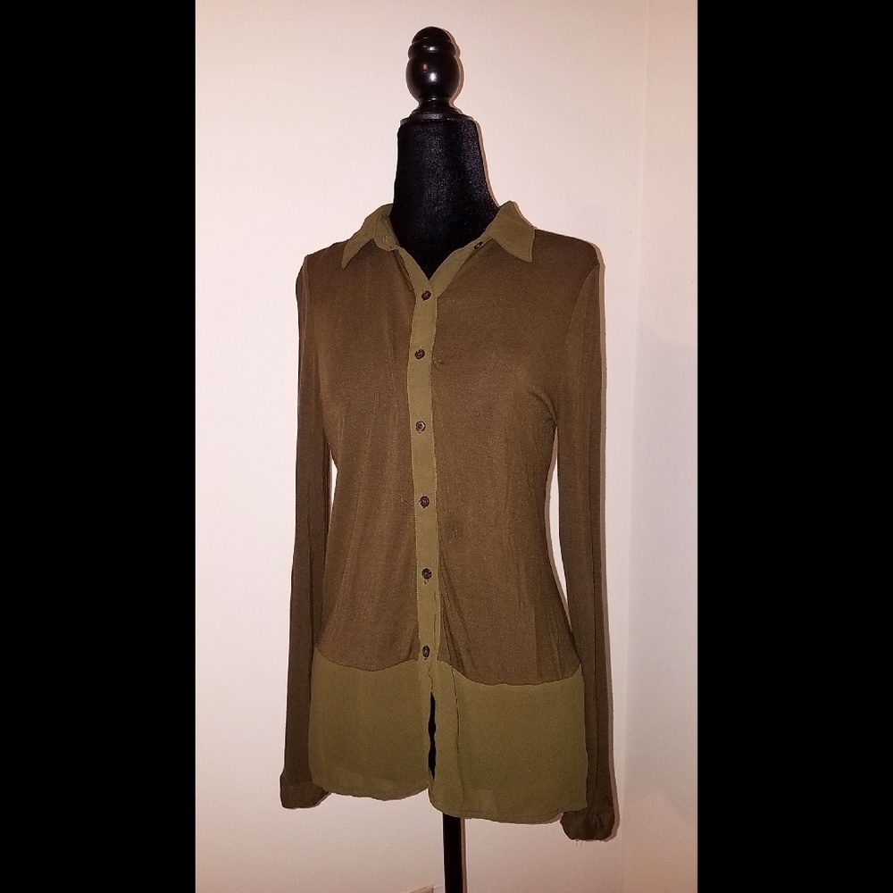 Olive Long Sleeve Top